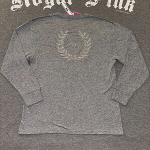 NWT Victoria’s Secret PINK Bling Glitter Shine Crest Logo Long Sleeve Tee - SM